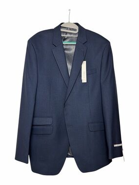 Perry Ellis Portfolio Modern Slim Fit Blue 3 Piece Suit